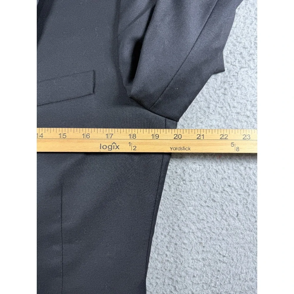 J Crew Thompson Black Wool Blend 2 button Suit Jacket Blazer Mens 40R